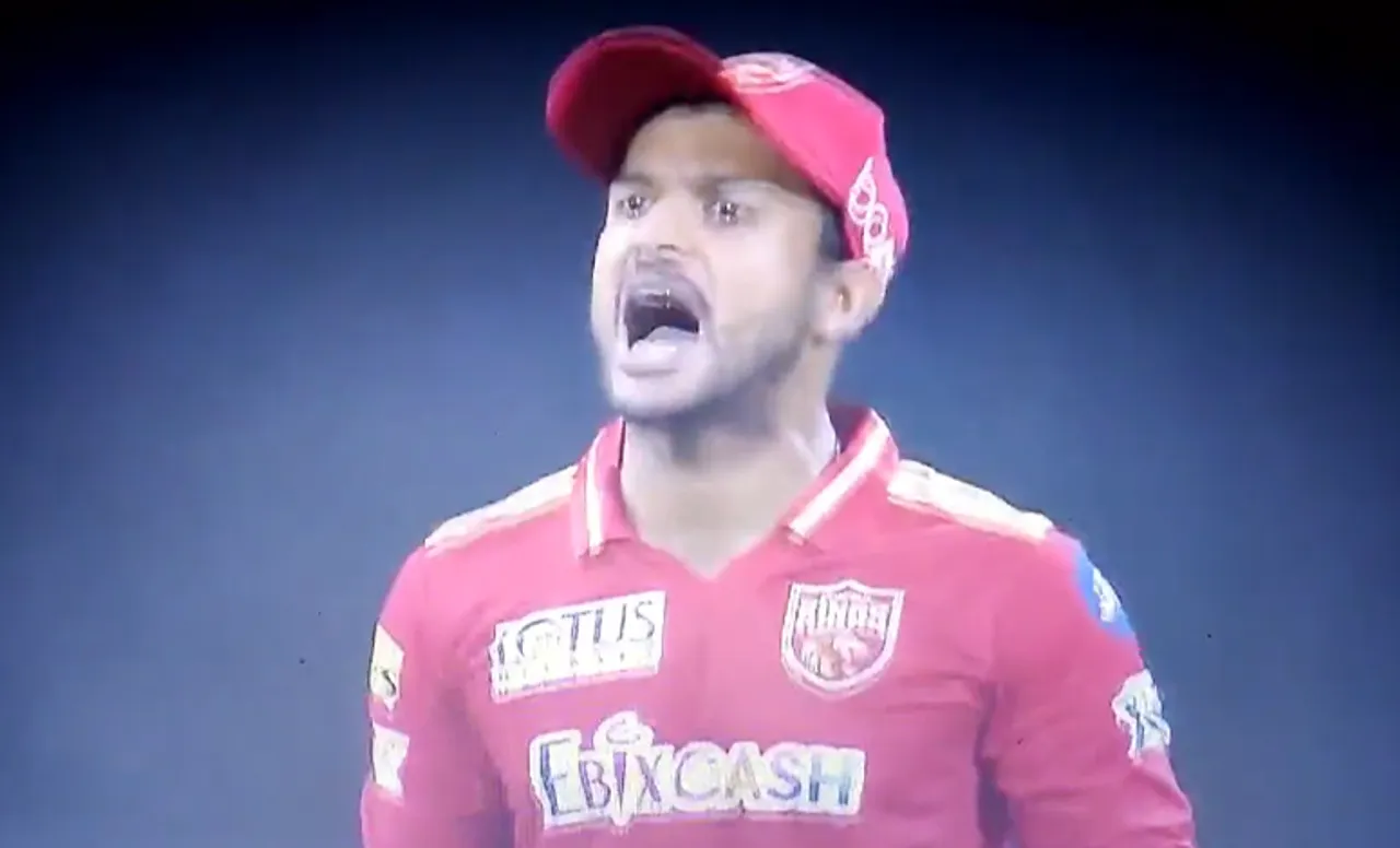 Watch: Mayank Agarwal shouts at fielder; loses his cool