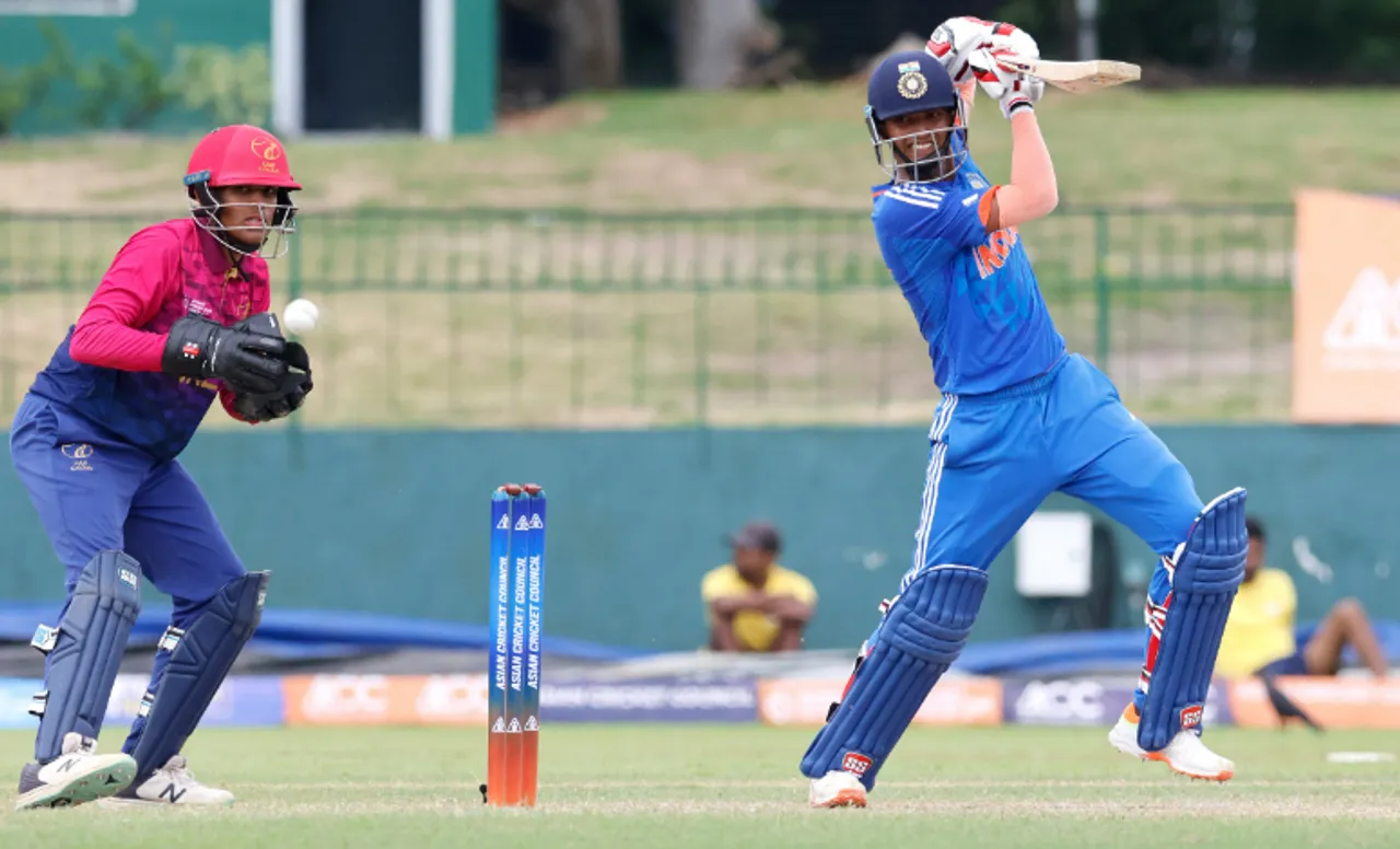 Yash Dhull against UAE A, ACC Emerging Teams Asia Cup 2023