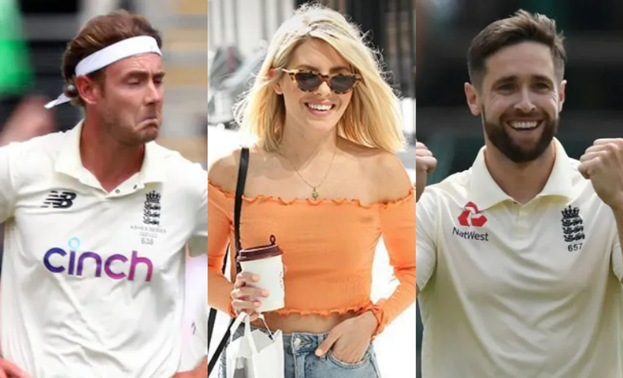 Stuart Broad, Mollie King, and Chris Woakes