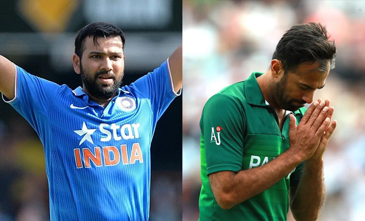 Rohit Sharma and Wahab Riaz