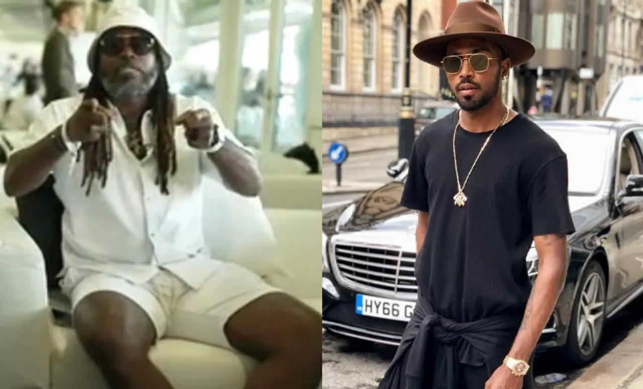 Chris Gayle and Hardik Pandya