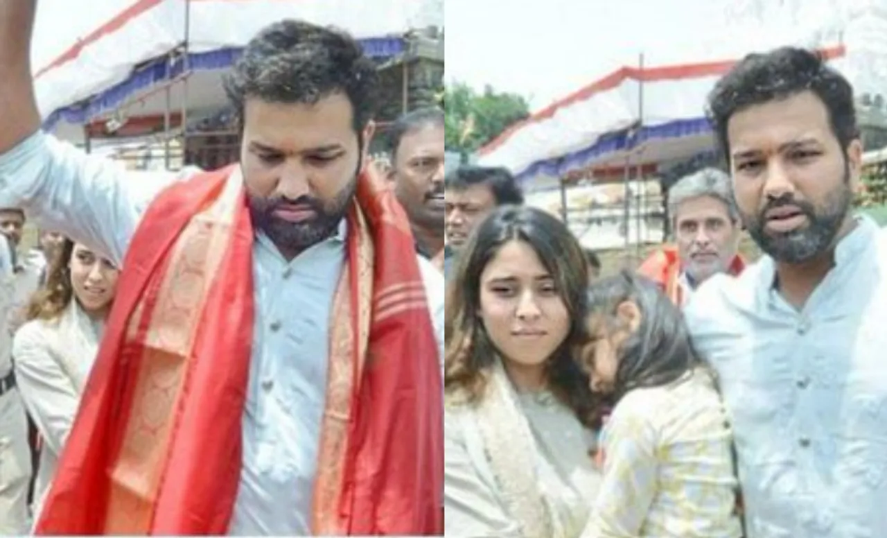 Rohit Sharma with his family