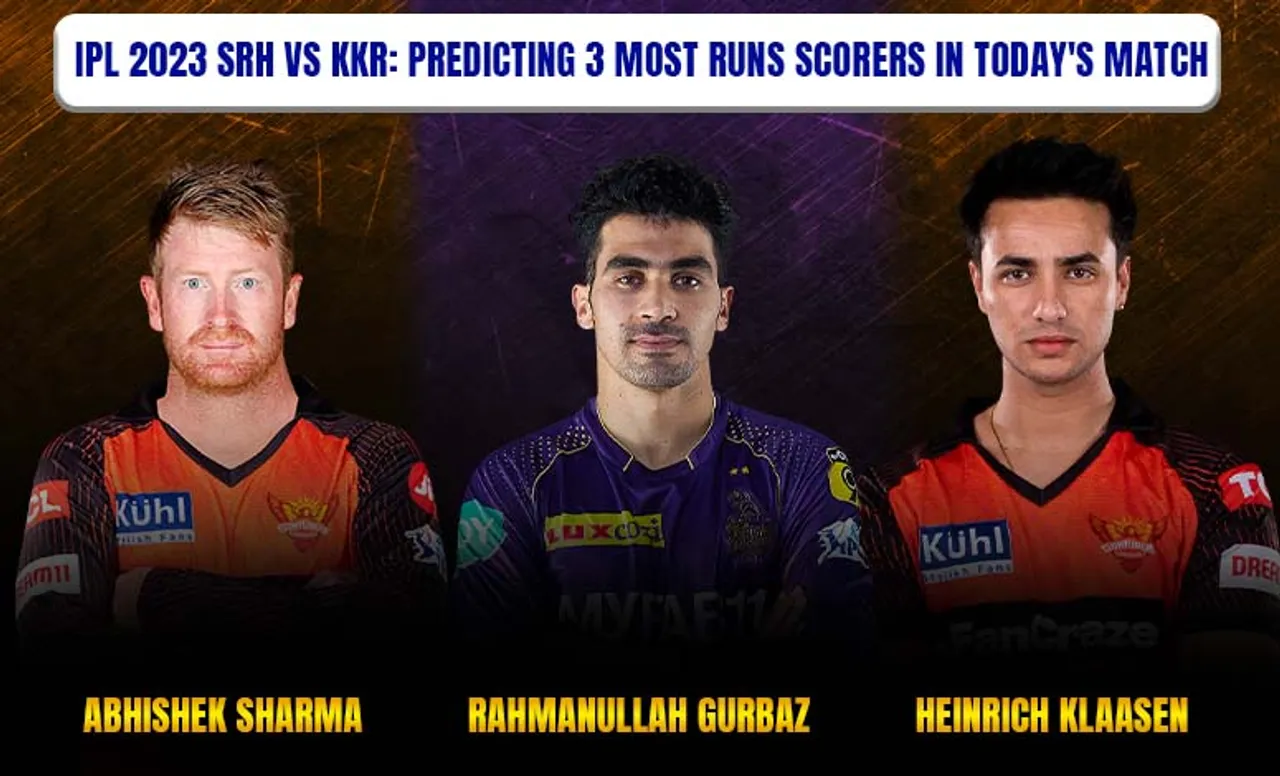 SRH vs KKR, IPL 2023: 3 most run scorers in today's match