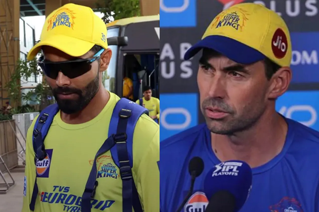 Ravindra Jadeja and Stephen Fleming