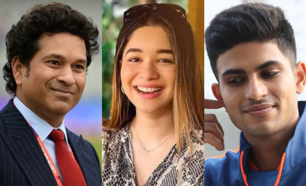 Sachin Tendulkar, Sara Tendulkar, and Shubman Gill