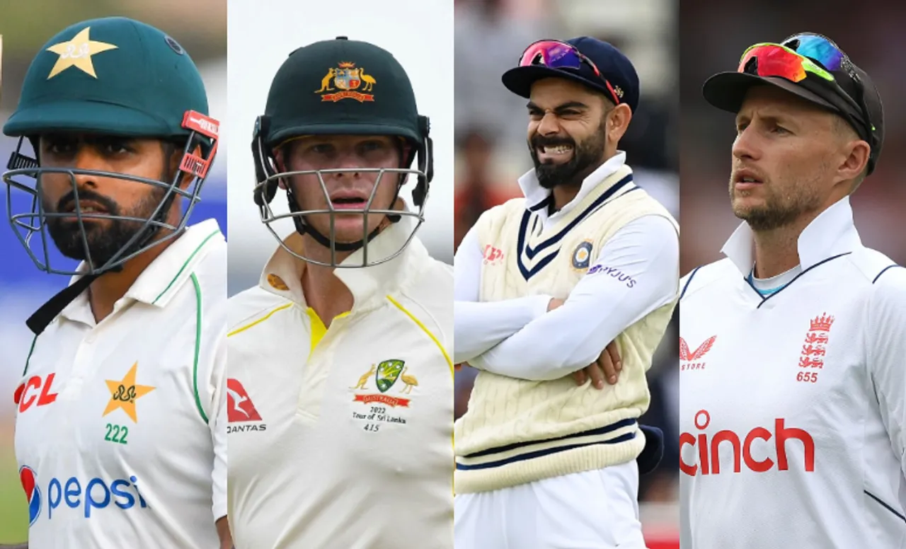 Babar Azam, Steve Smith, Virat Kohli, Joe Root