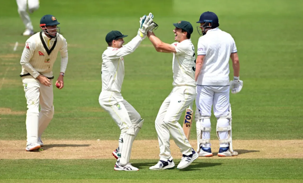 Alex Carey after dismissing Jonny Bairstow in 2nd Test, Ashes 2023