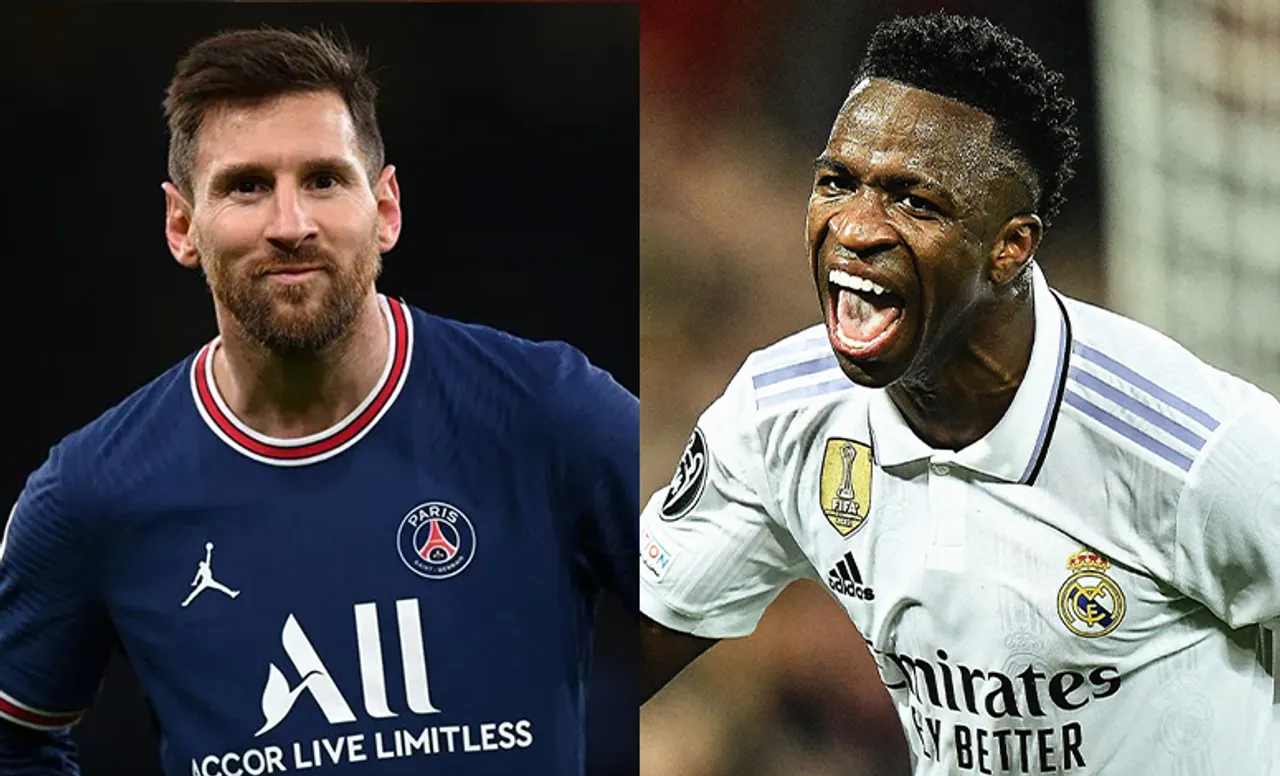 Lionel Messi and Vinicius Jr (Source - Twitter)