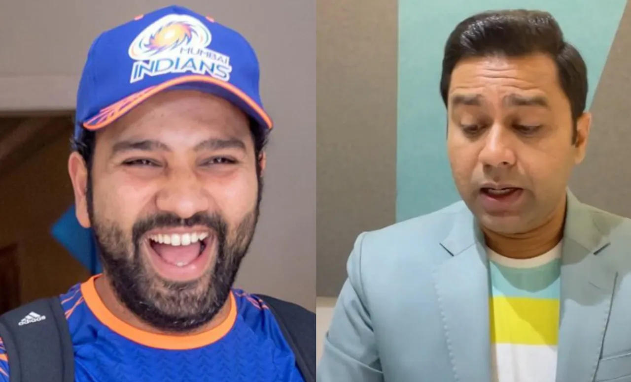 Rohit Sharma and Aakash Chopra (Source - Twitter)
