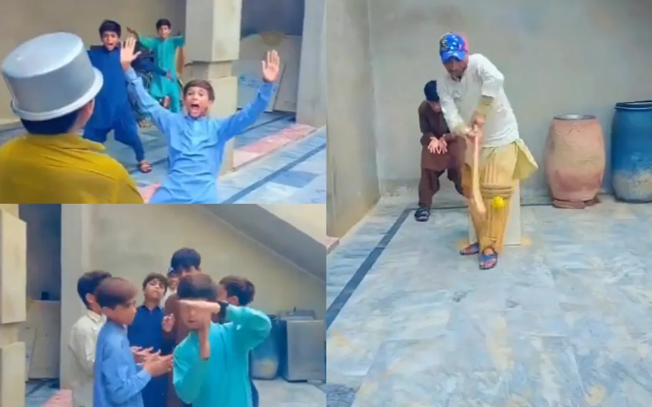 WATCH: Pakistani kids recreate Decision Review System at home, video goes viral