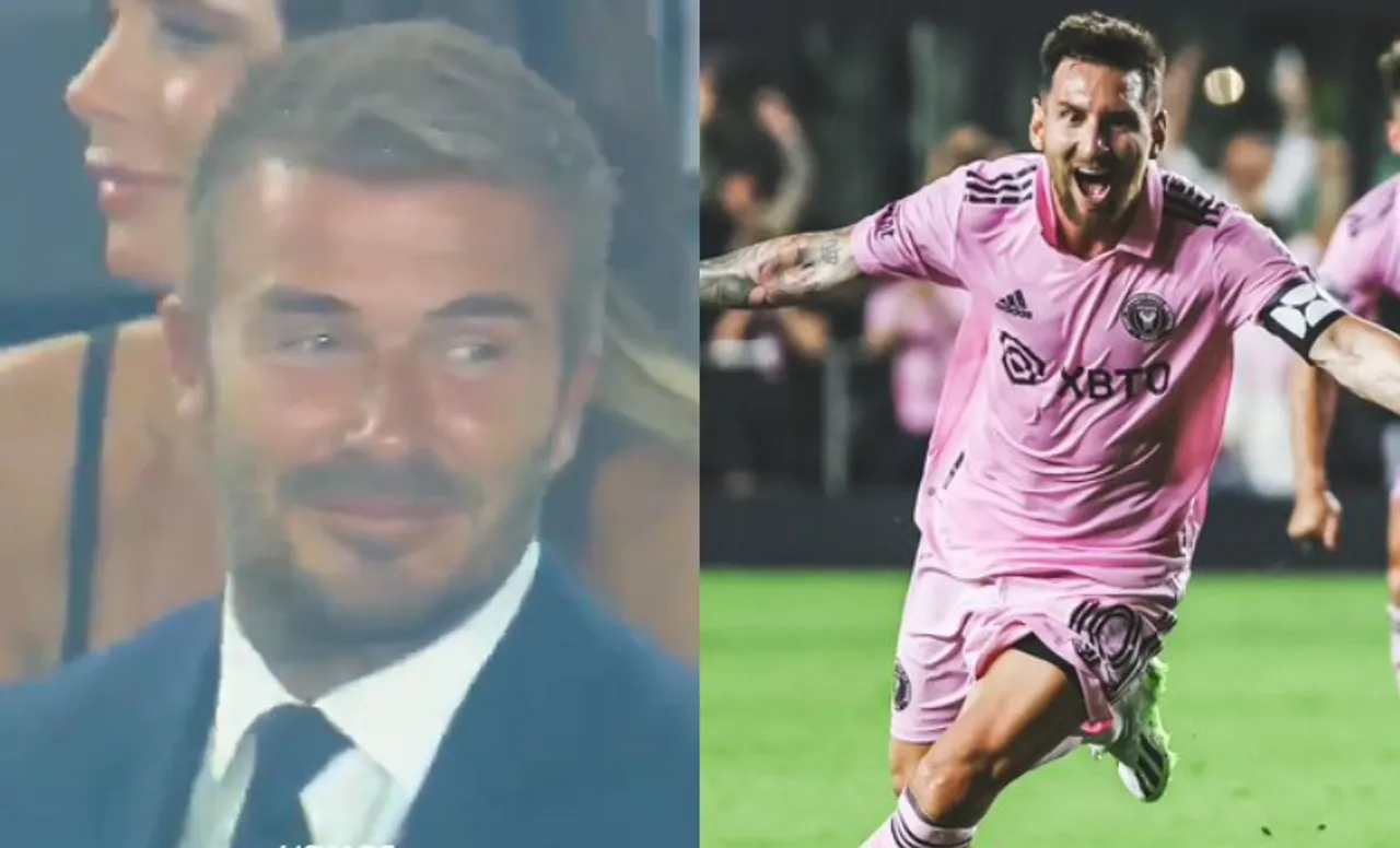 David Beckham and Lionel Messi
