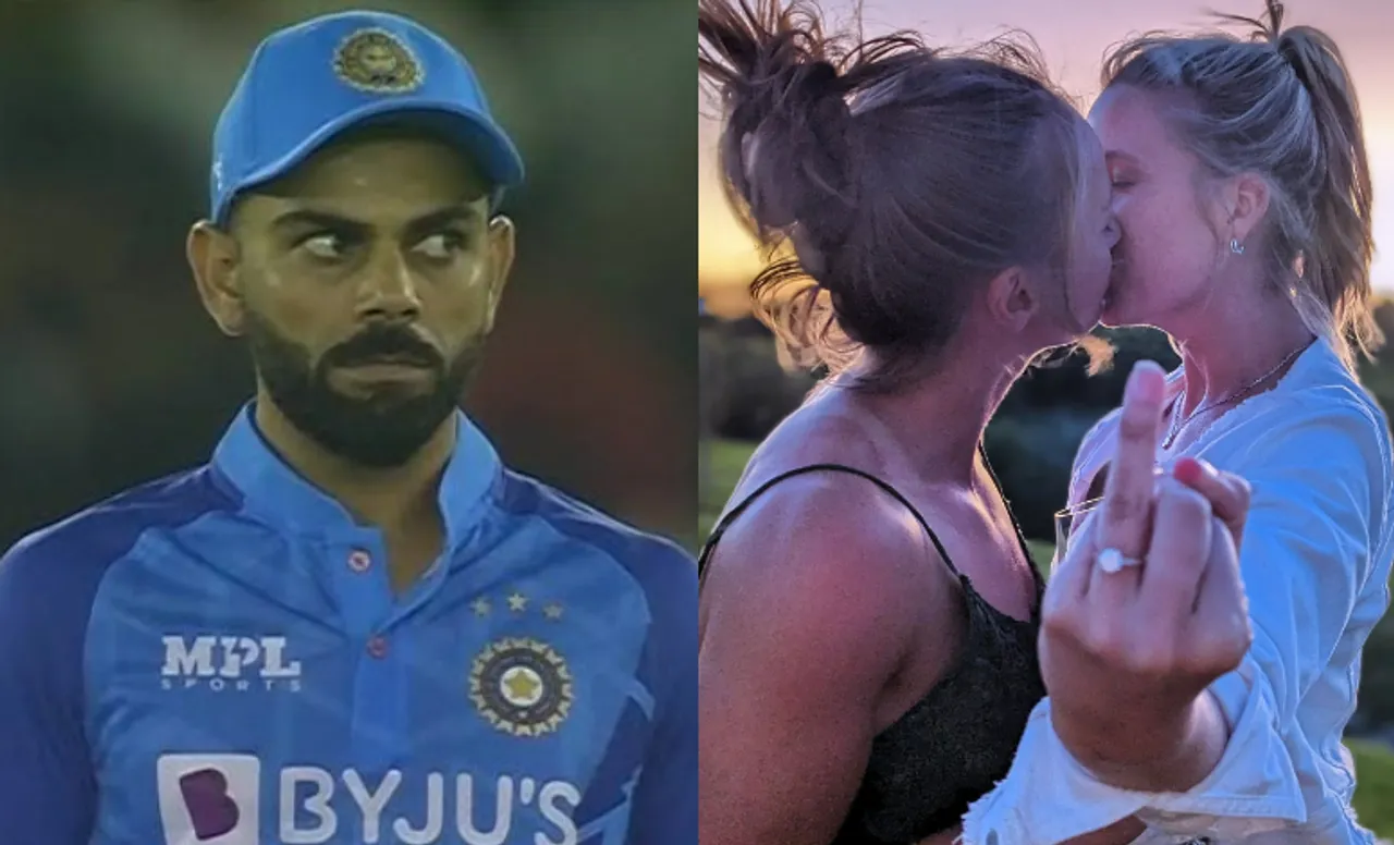 Virat Kohli and Danielle Wyatt