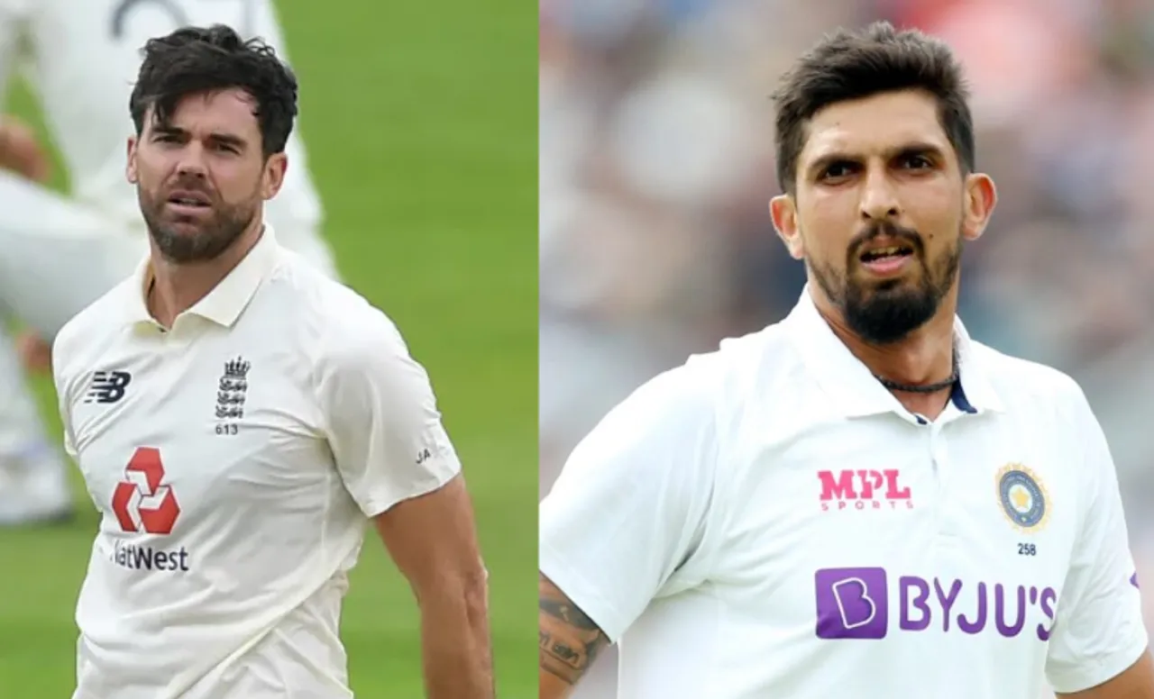James Anderson and Ishant Sharma (Source - Twitter)