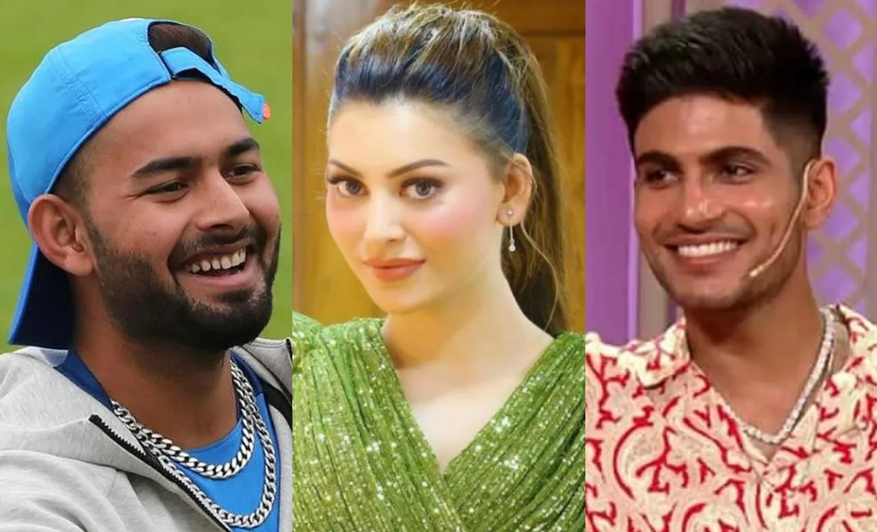 Shubman Gill, Urvashi Rautela, and Rishabh Pant