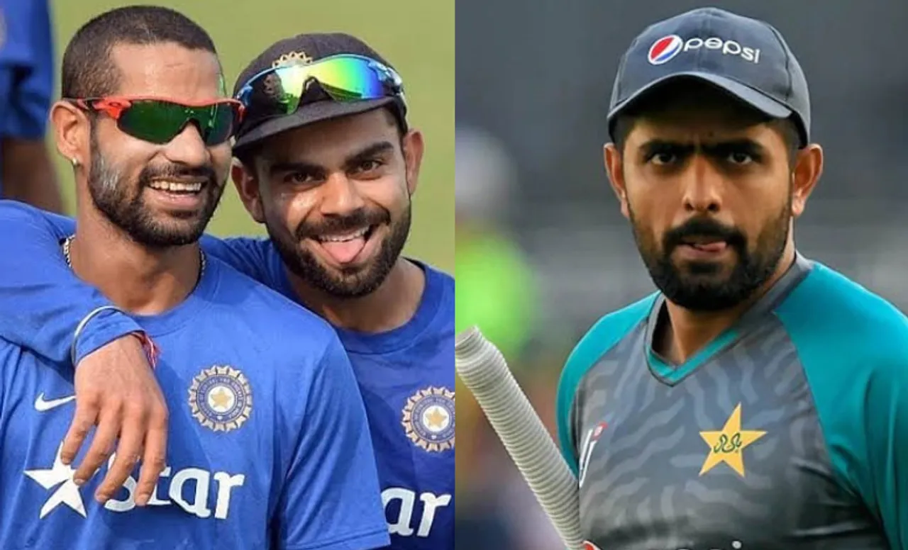Shikhar Dhawan, Virat Kohli, and Babar Azam