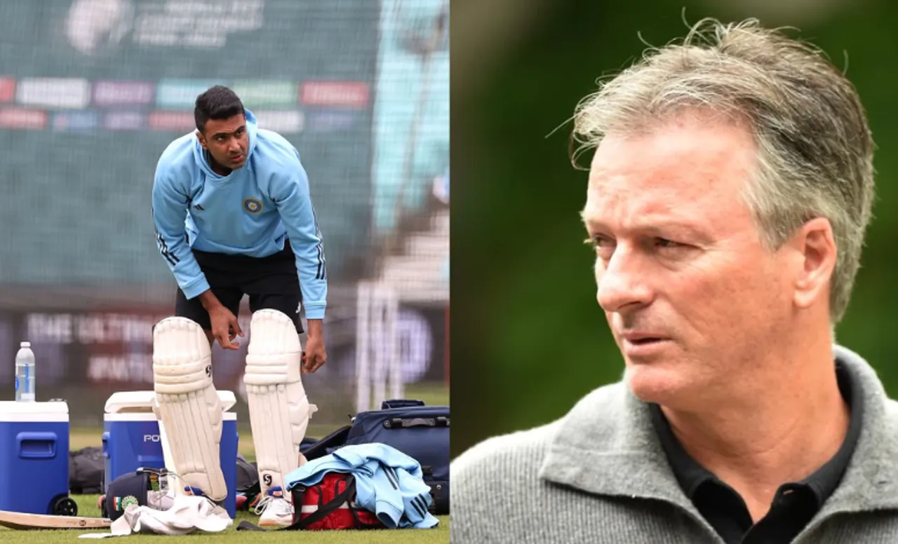R Ashwin and Steve Waugh (Source - Twitter)