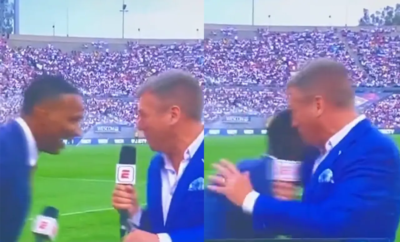 Shaka Hislop collapses on air
