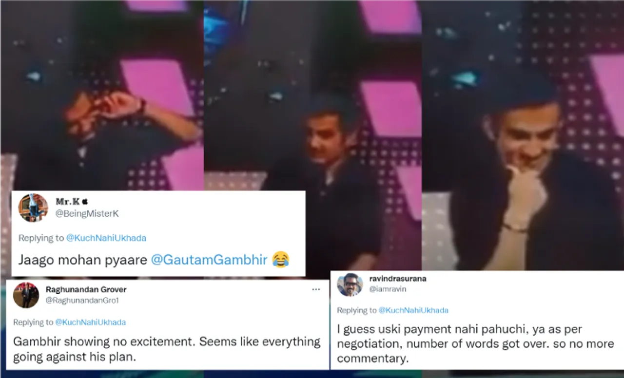 Gautam Gambhir found sleepy during India-Pakistan clash