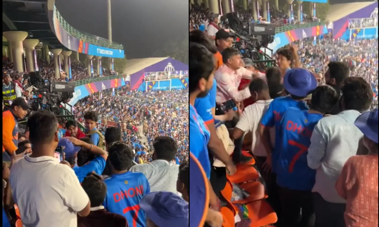 IND vs AFG: Huge fight between fans during India-Afghanistan match,