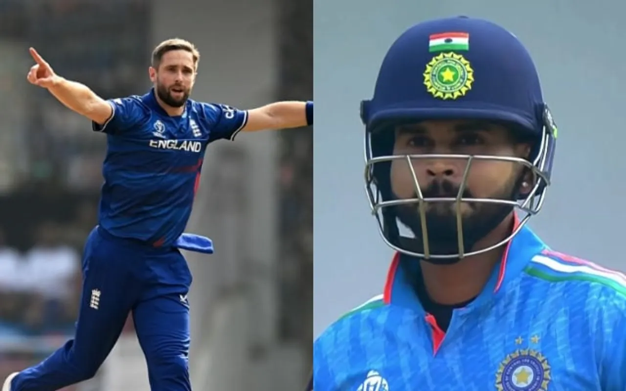 Chris Woakes and Shreyas Iyer.