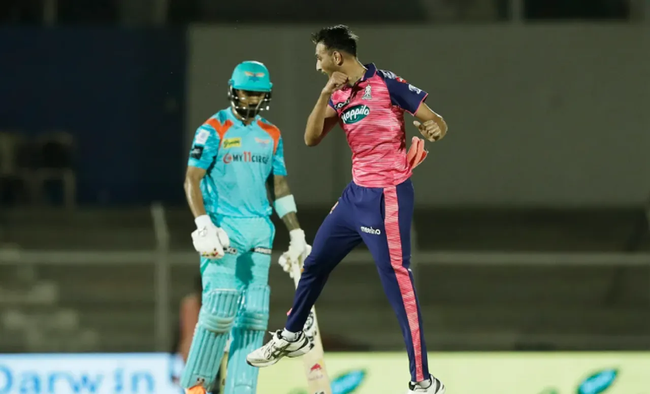 Prasidh Krishna, KL Rahul (Image Credit : BCCI/IPL)