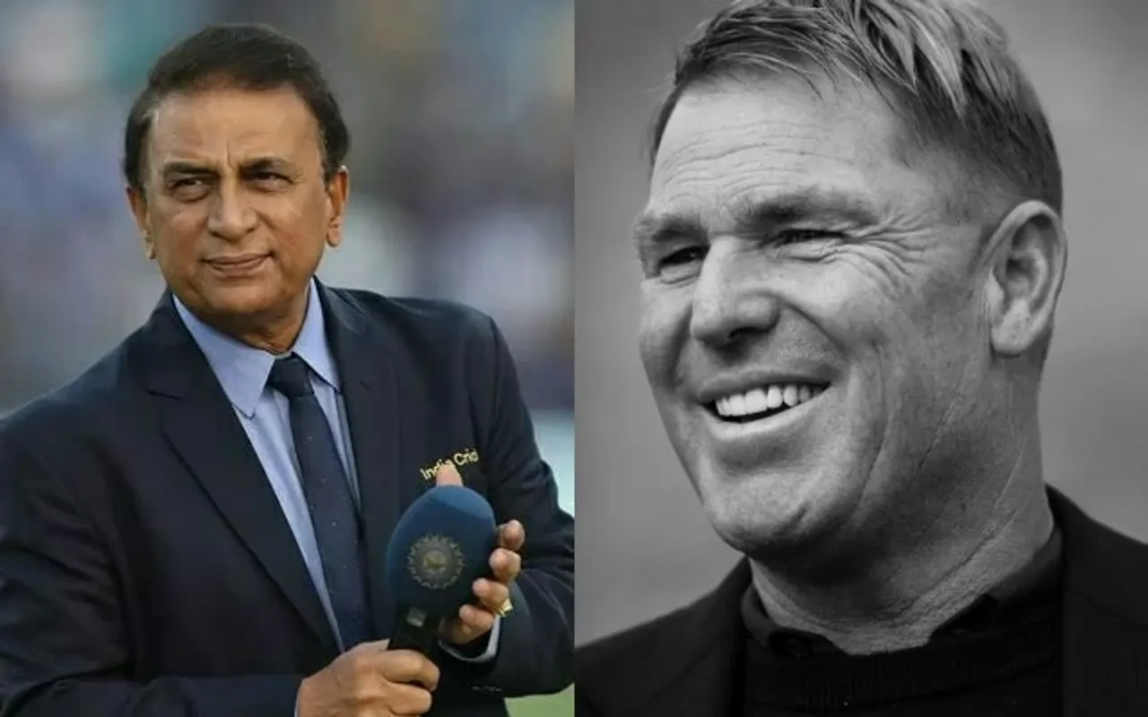 Sunil Gavaskar and Shane Warne (Photo source: Twitter)