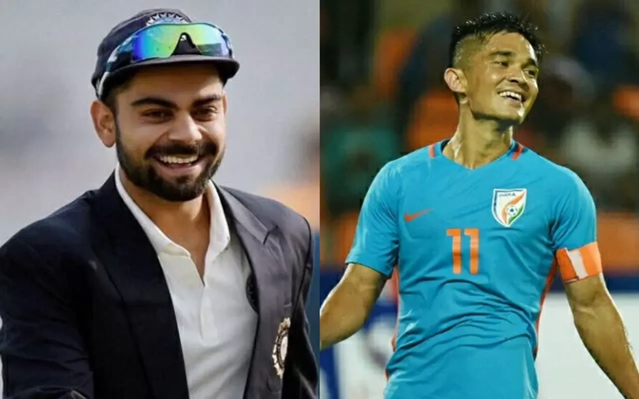Virat Kohli and Sunil Chhetri. (Photo Source: Twitter)