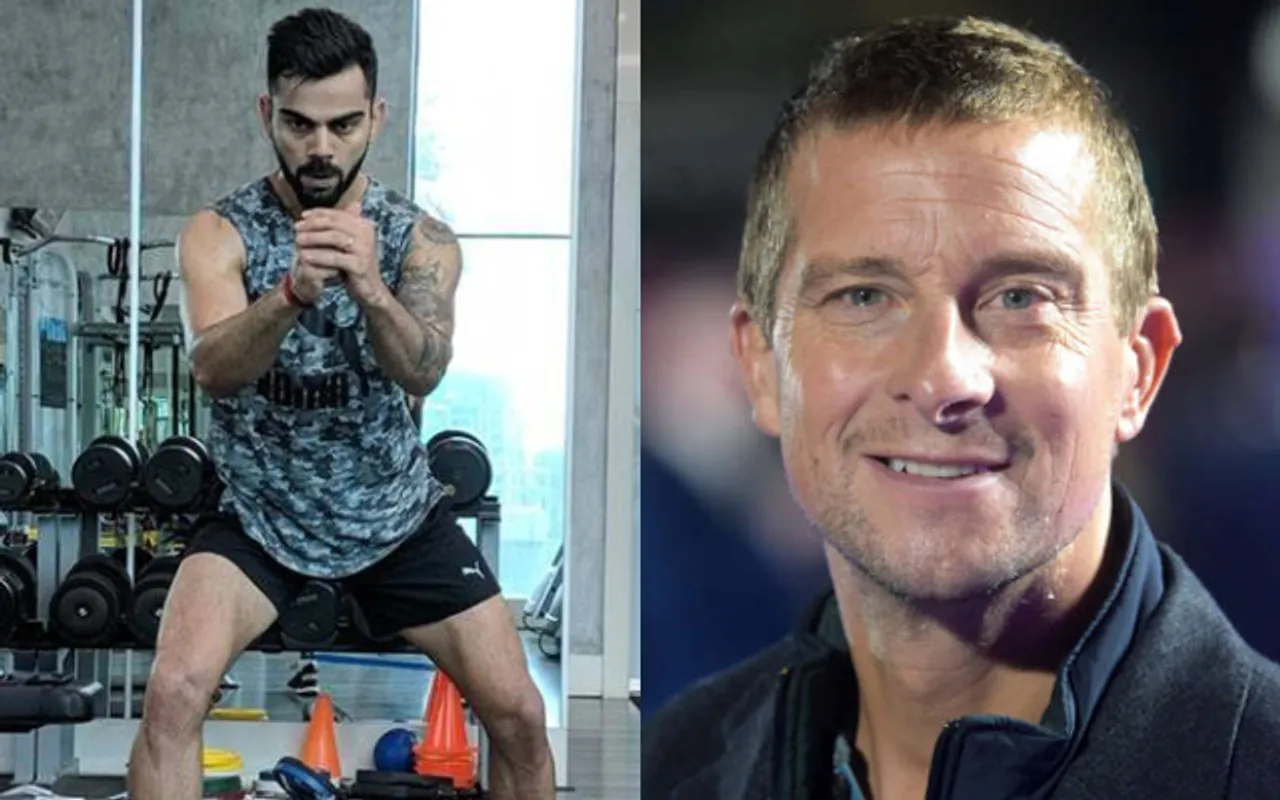 Virat Kohli and Bear Grylls (Image Source: Twitter)