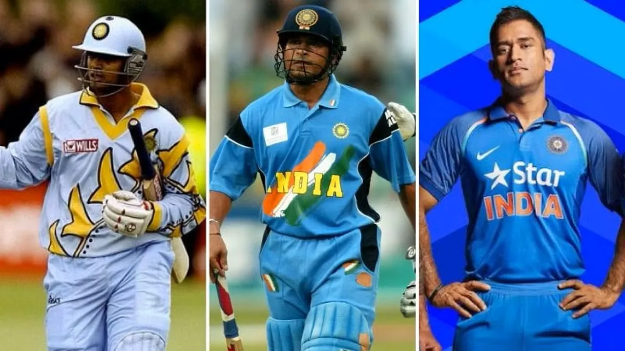 Indian Cricket Team World Cup Jersey From 1992 To 2023