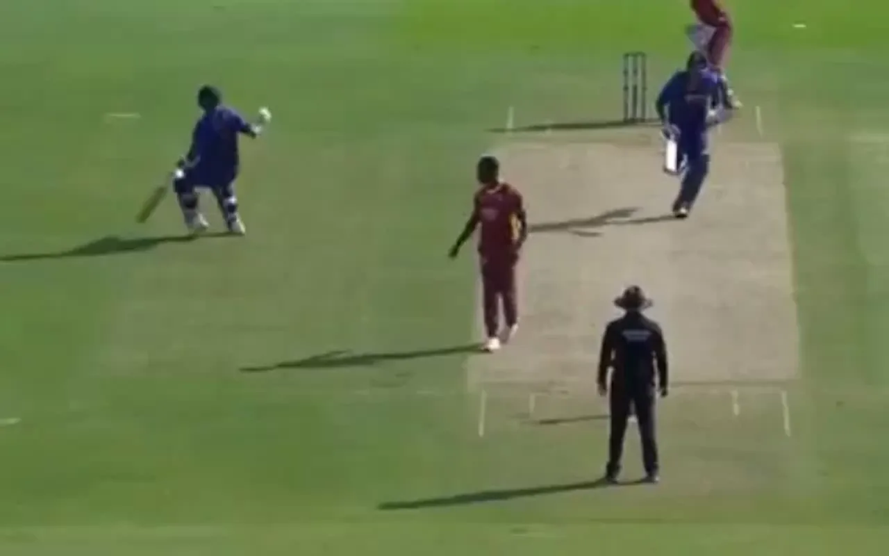 KL Rahul run out. (Photo source: Twitter)