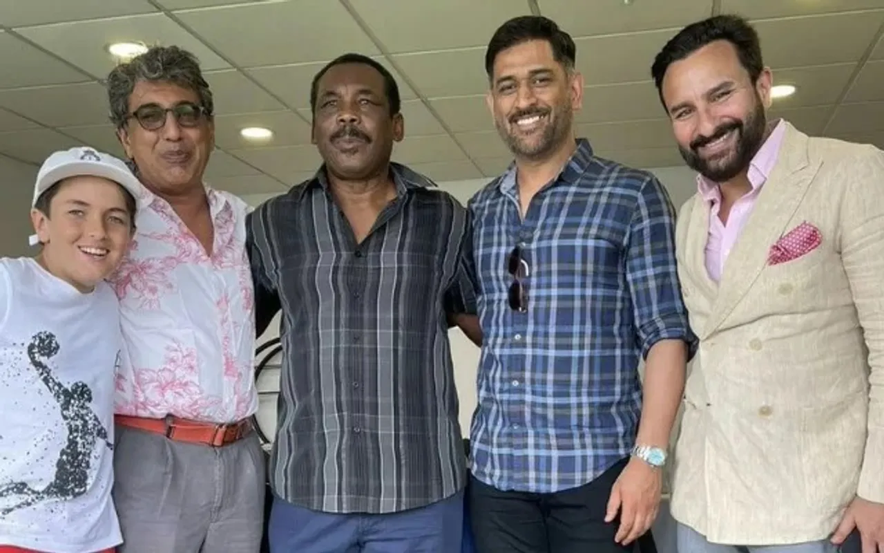 एमएस धोनी और सैफ अली खान ने दर्शक बनकर टीम इंडिया को किया चीयर, तस्वीरें हो रही वायरल