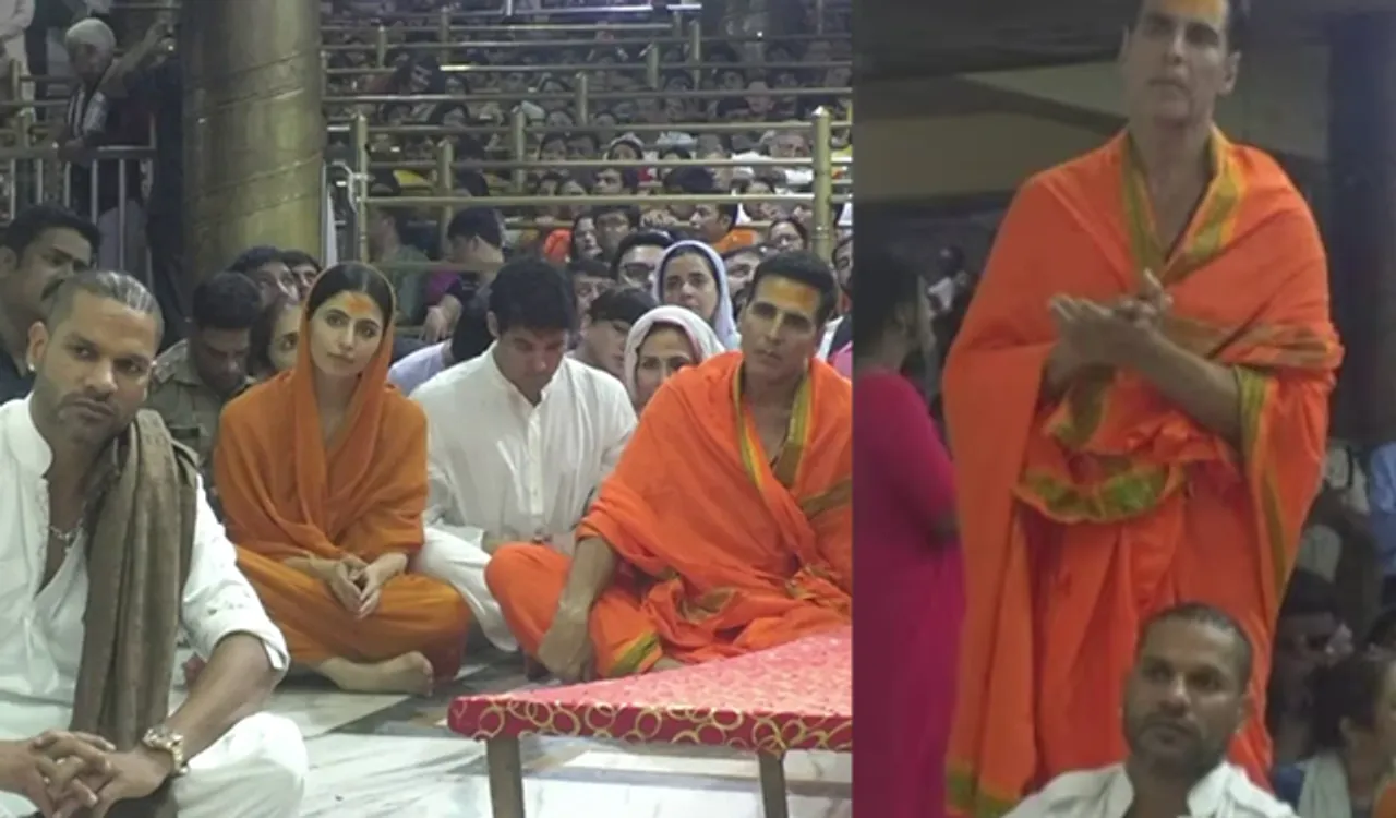Shikhar Dhawan & Akshay Kumar at Mahakaleshwar Temple in Ujjain