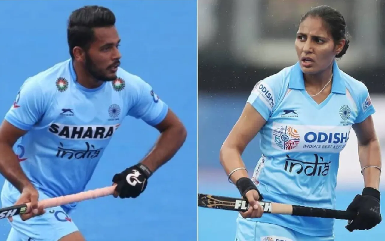 Harmanpreet Singh and Gurjit Kaur. (Photo Source: Getty Images)