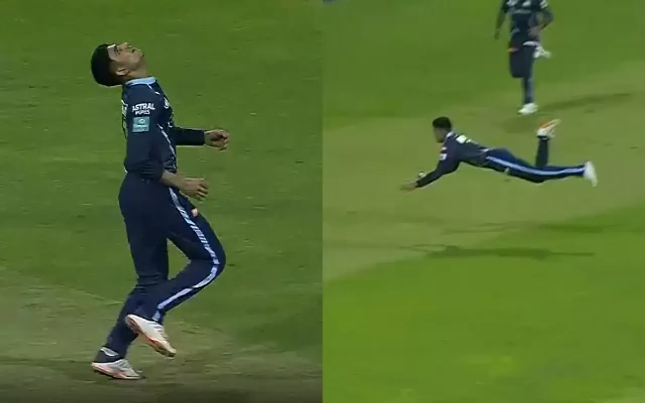 Shubman Gill’s catch. (Photo Source: Disney+Hotstar)