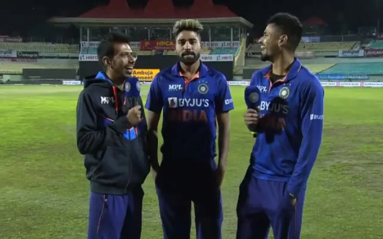 Yuzvendra Chahal, Mohd Siraj and Shreyas Iyer. (Photo Source: BCCI)