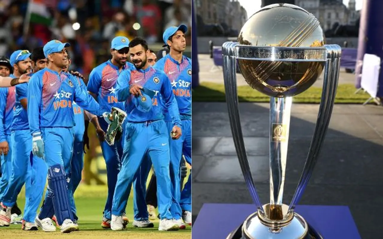 World Cup 2023 Trophy Team India (Photo Source: Twitter)
