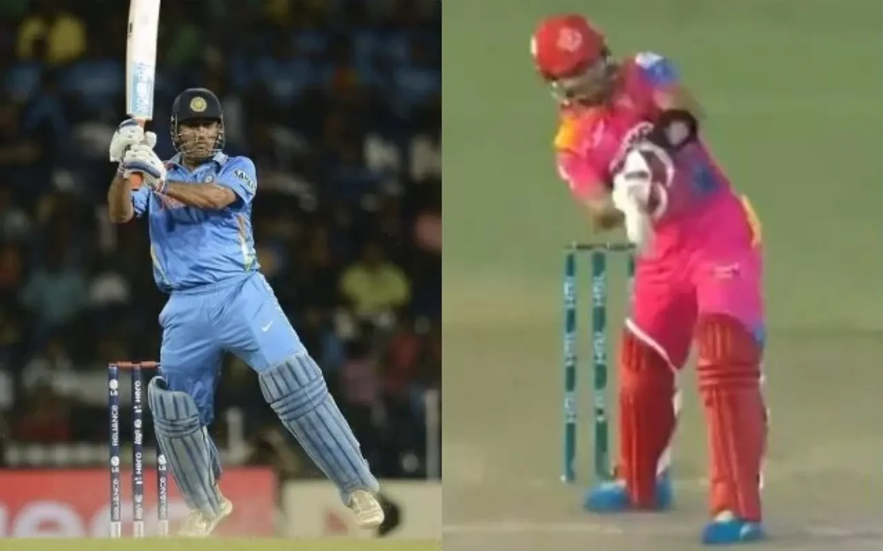 MS Dhoni and Rahmanullah Gurbaz. (Photo Source: Twitter)