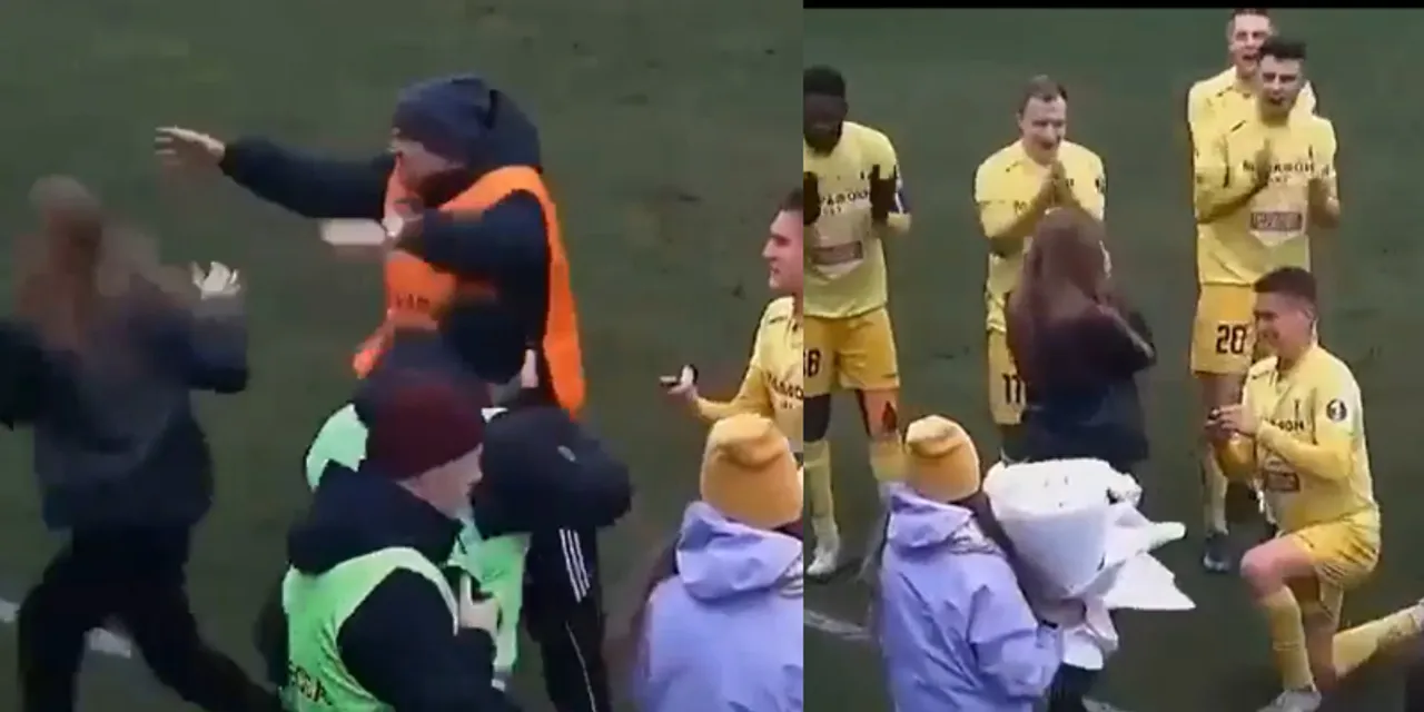 football viral video गर्लफ्रेंड को प्रपोज