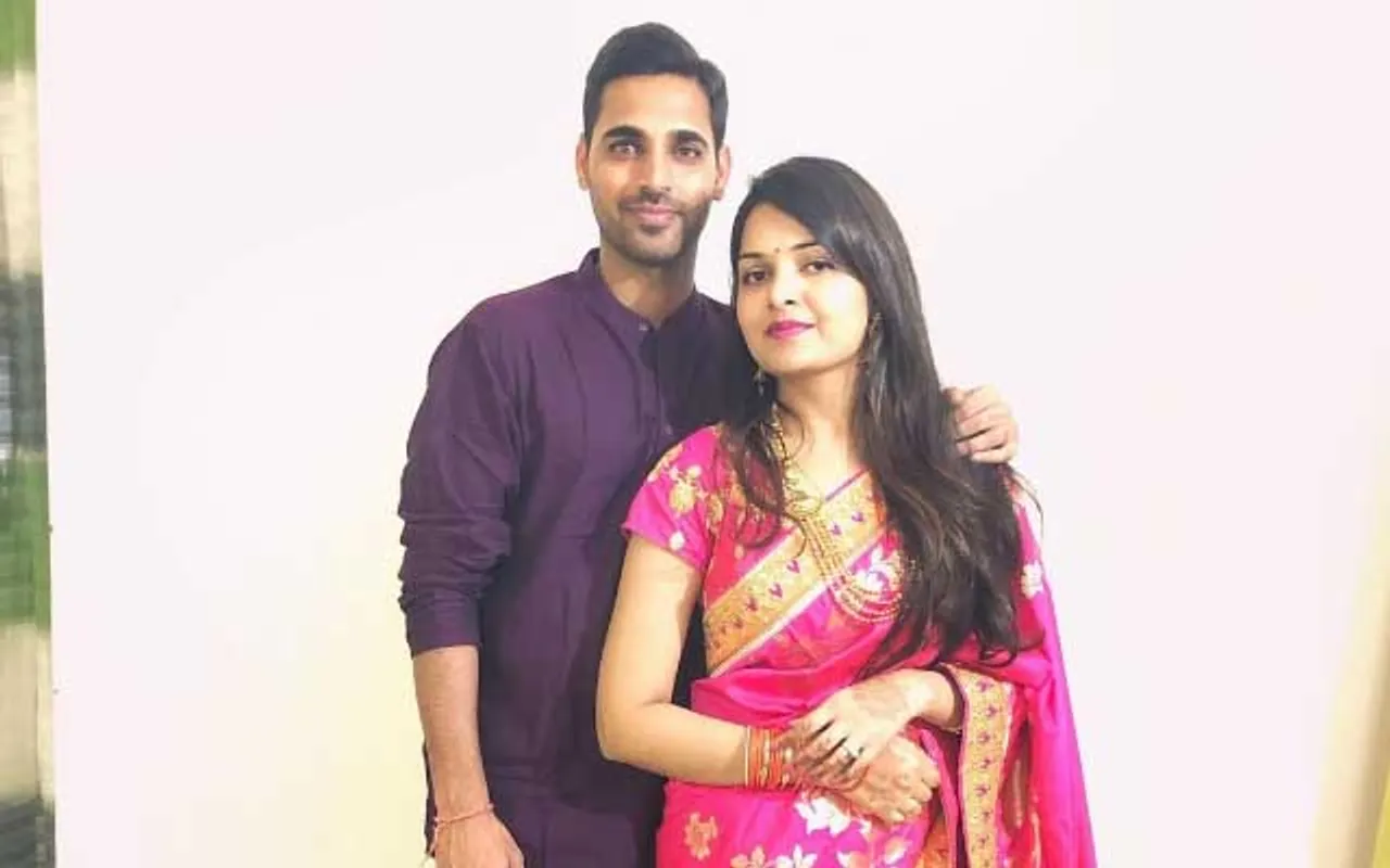 Bhuvneshwar Kumar and Nupur Nagar. (Photo Source: Instagram)