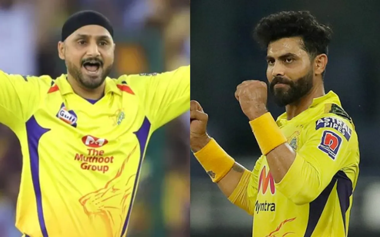 Harbhajan Singh and Ravindra Jadeja ( Image Credit: Twitter)