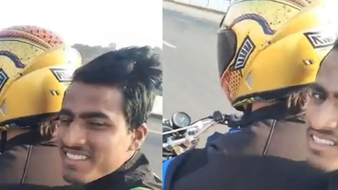 ms dhoni riding bike video viral