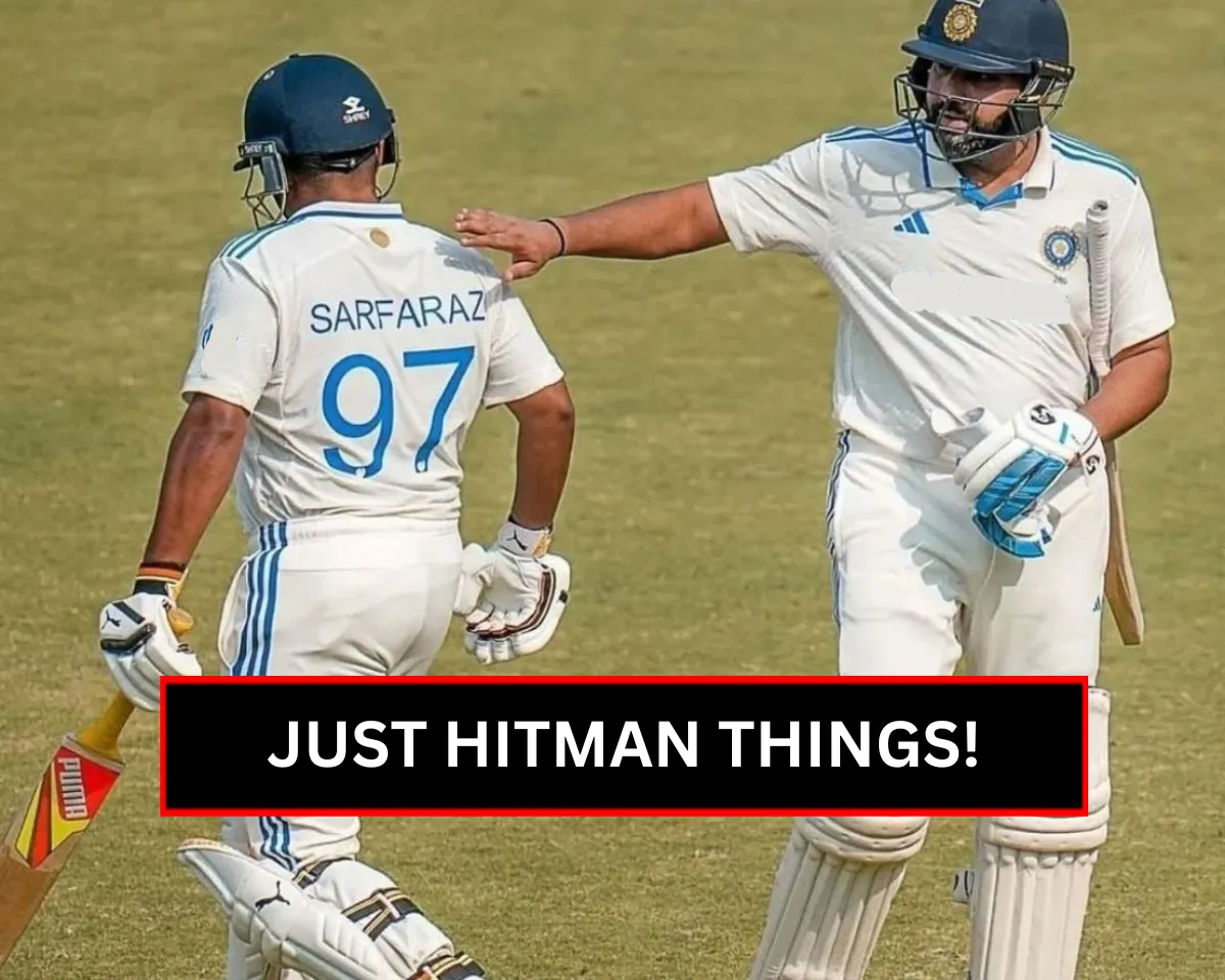 Sarfaraz Khan and Rohit Sharma (Source - X).png