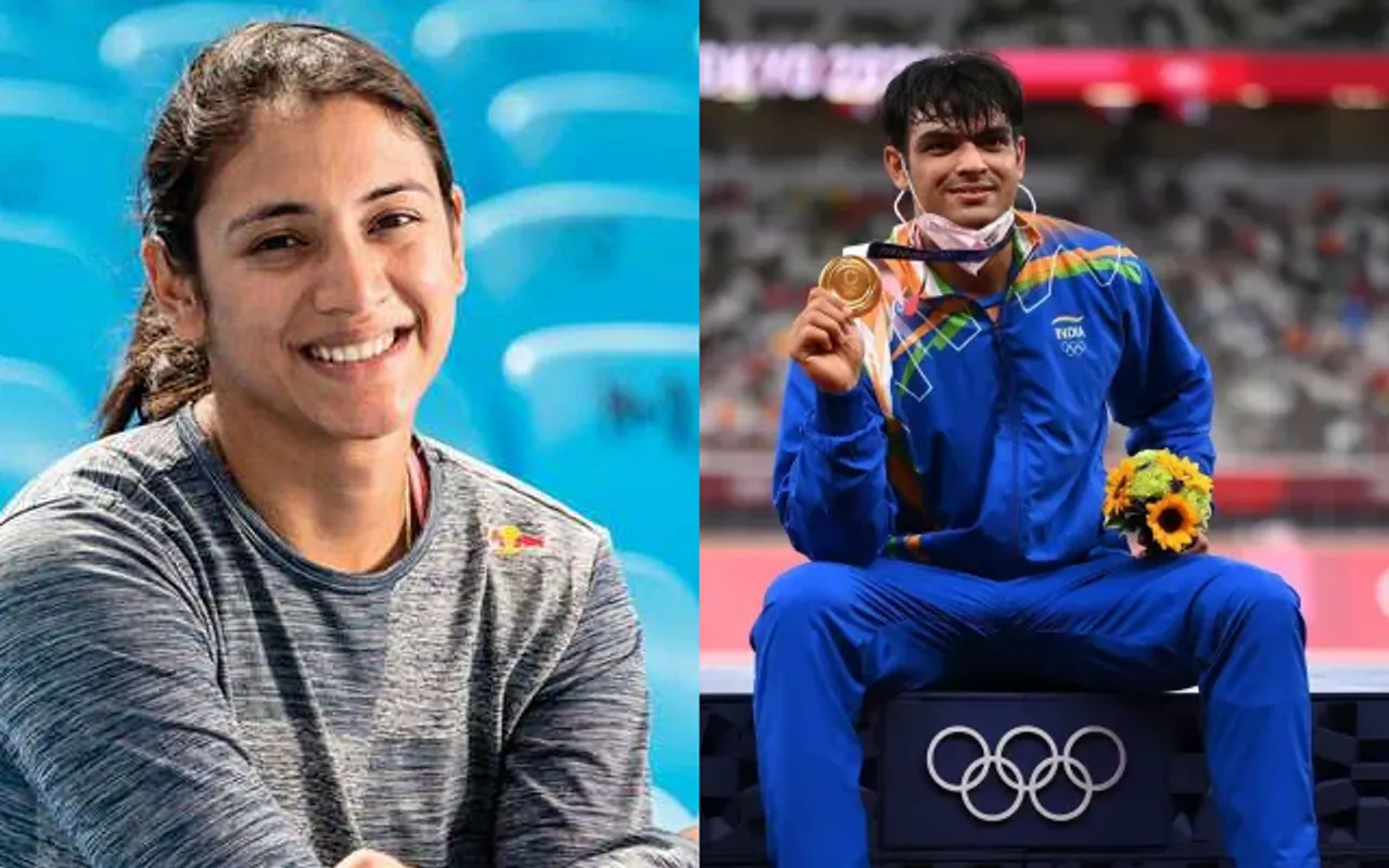 Smriti Mandhana and Neeraj Chopra