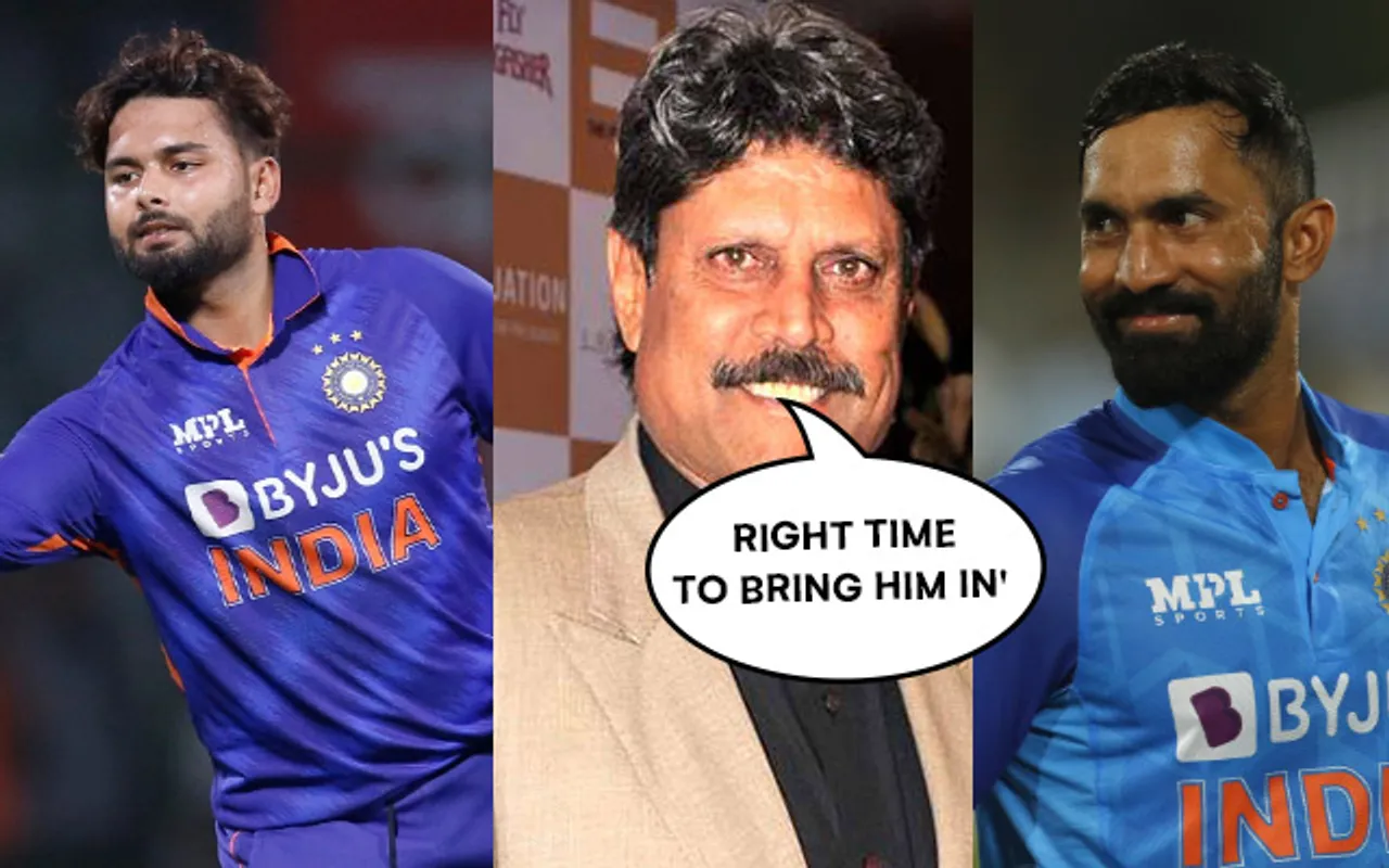 Rishabh Pant, Kapil Dev, Dinesh Karthik