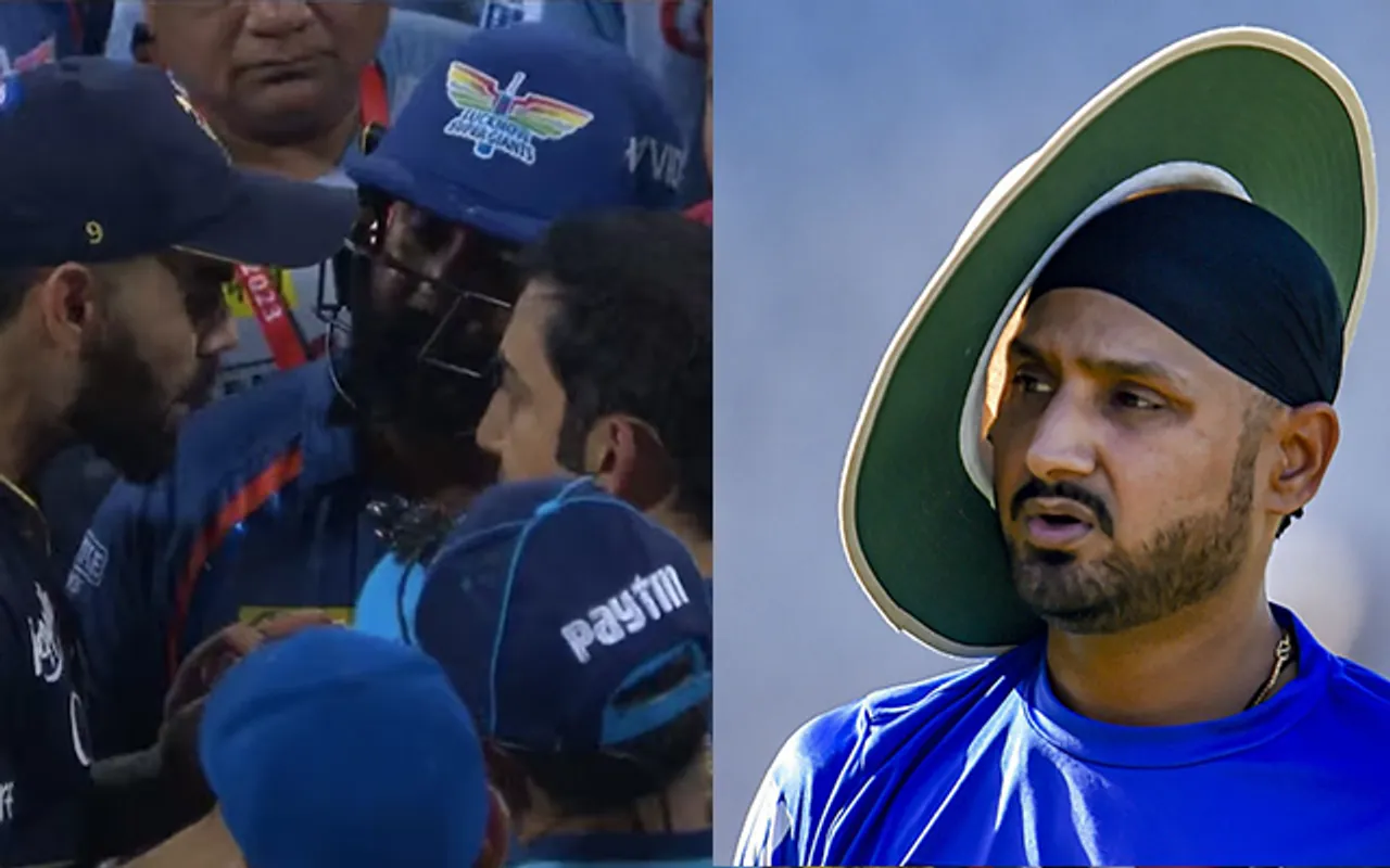 Virat Kohli, Gautam Gambhir and Harbhajan Singh (Source - Twitter)