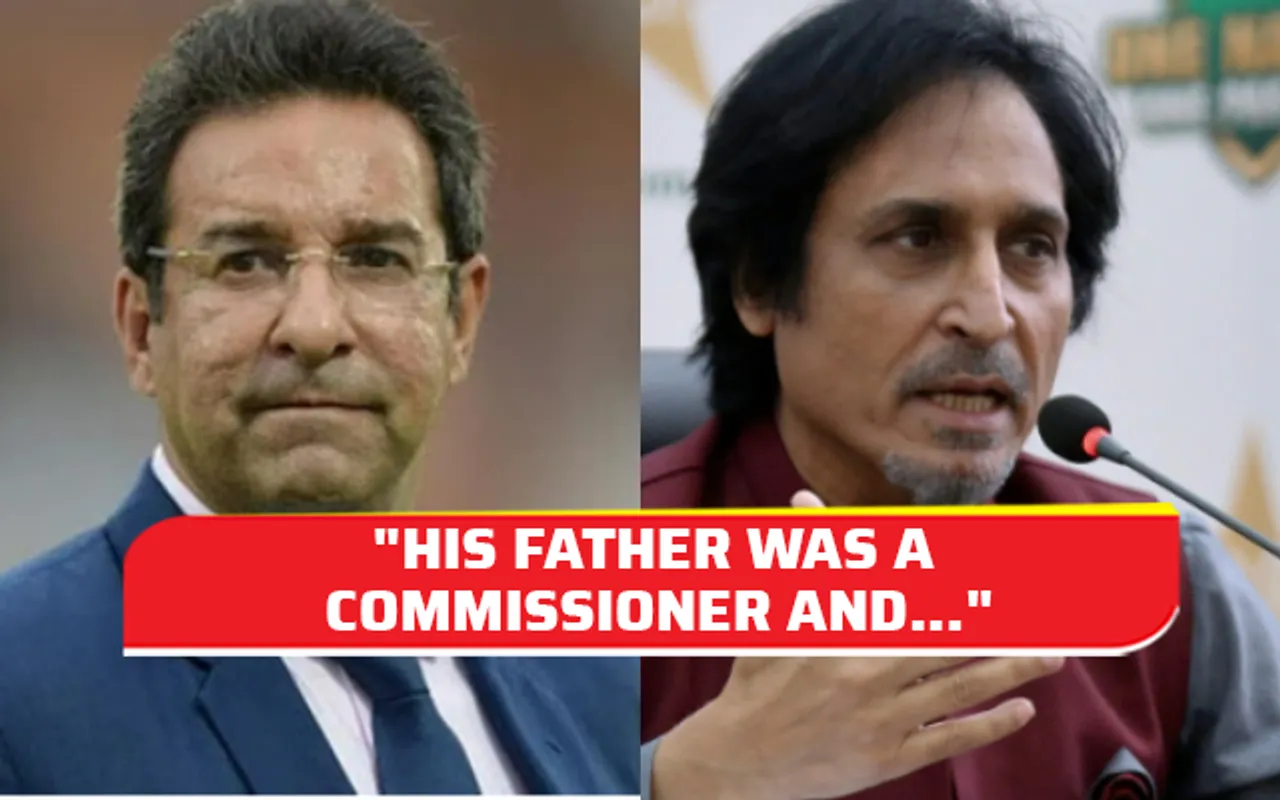 Wasim Akram (left) and Ramiz Raja (right)