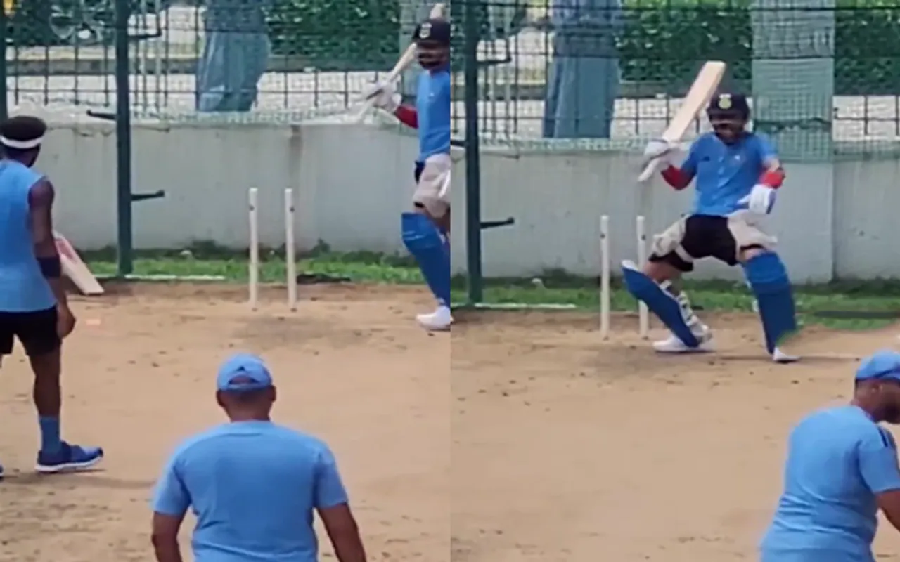 Hardik Pandya & Virat Kohli in nets ahead of 1st ODI