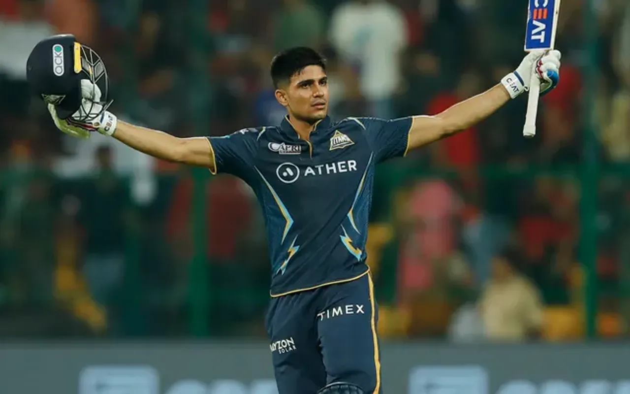 Shubman Gill after scoring 100