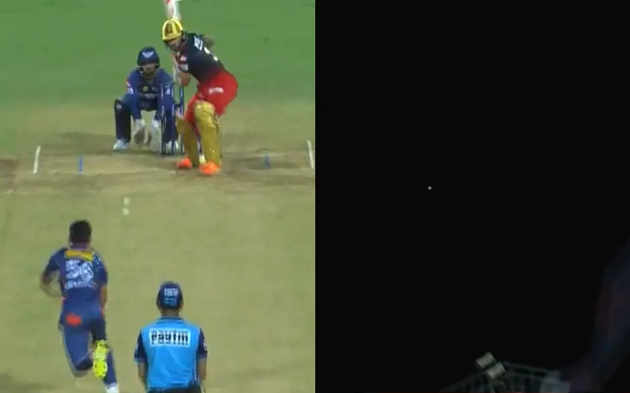RCB skipper Faf Du Plessis slammed monstrous 115-metre six during RCB vs LSG in IPL 2023
