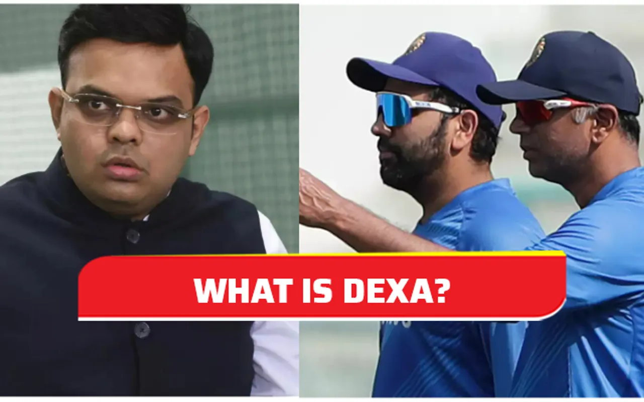 Jay Shah, Rohit Sharma and Rahul Dravid